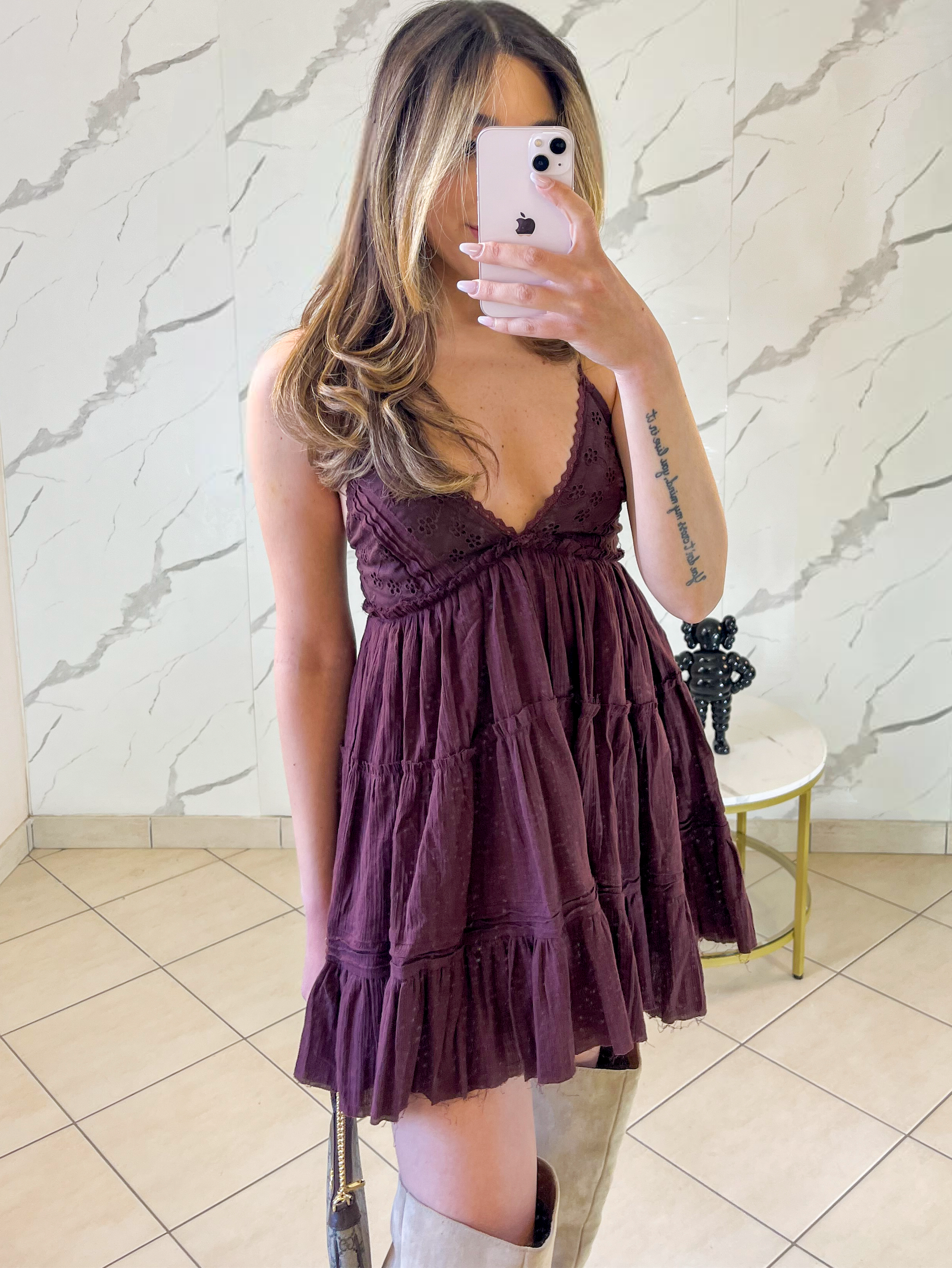 Strappy Tiered Mini Dress