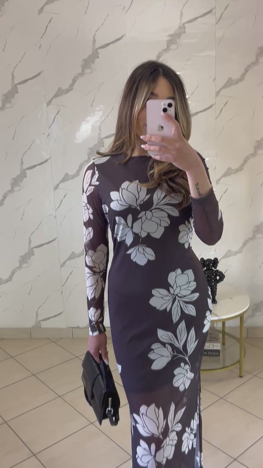 Mesh Midaxi Dress
